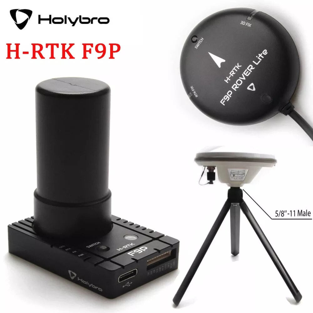 Holybro H-RTK F9P Rover Lite | H-RTK F9P Helical | H-RTK F9P Base GNSS GLONASS Galileo BeiDou for RC Pixhawk Flight Controller