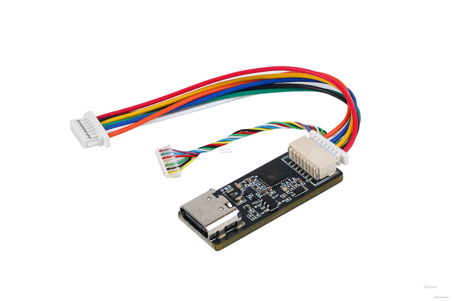 HDZero VTX Programmer with multicolor wiring harness and small adapter lead included