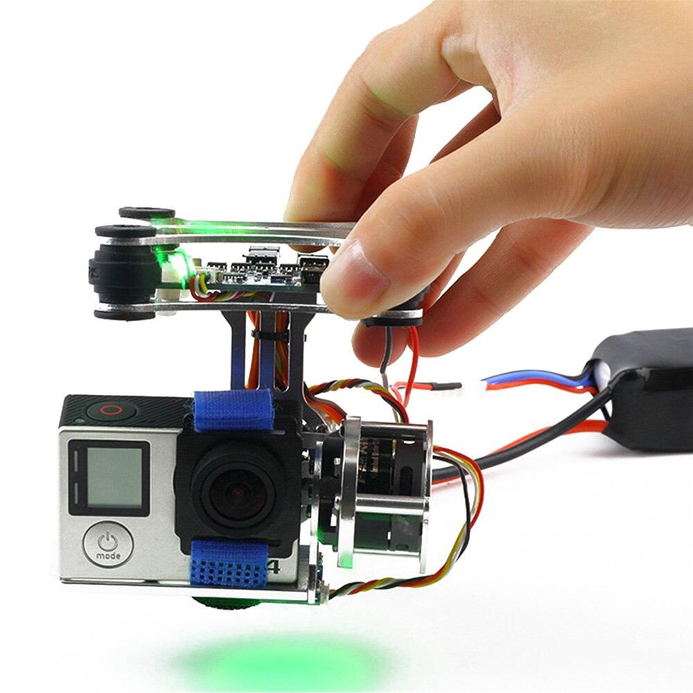 2-Axis Brushless Gimbal Camera Frame(160G)+2pcs 2208 Motors+BGC 3.0 Brushless Gimbal Controller For Phantom Gopro 3 4 FPV Drone - RCDrone