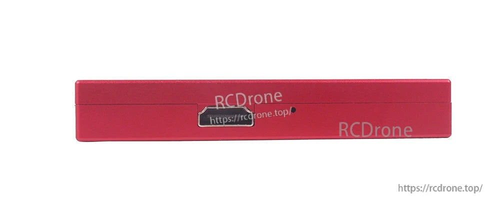 Hawkeye Firefly HDMI Box for DJI FPV Goggle, Red HDMI device powered by USB or 3-6S battery, compatible with DJI FPV Goggles for 1080p60 video.