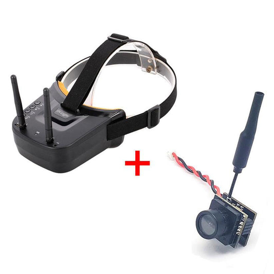 5.8G 40CH FPV Goggles Monitor -  Video Glasses Headset HD With Dual 5.8G Antennas 25mW transmitter fpv 600TVL camera for Racing FPV Drone