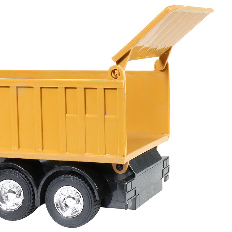 Rc Cars Dump Truck Vehicle Toys For Children - Boys Xmas Birthday Gifts Yellow Color Transporter Engineering Model Beach Toys