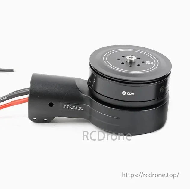 Hobbywing H6M Motor, A black CCW-marked motor with wires, part number 305050229-0042, is showcased.