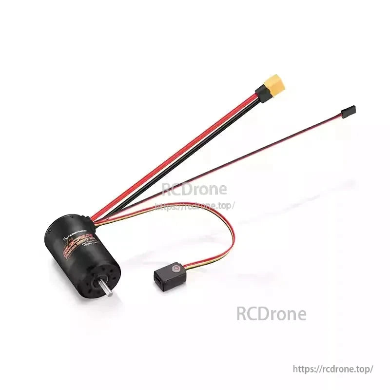 Hobbywing QUICRUN Fusion integrated 2-in-1 motor/ESC with long leads and yellow XT60-style battery connector