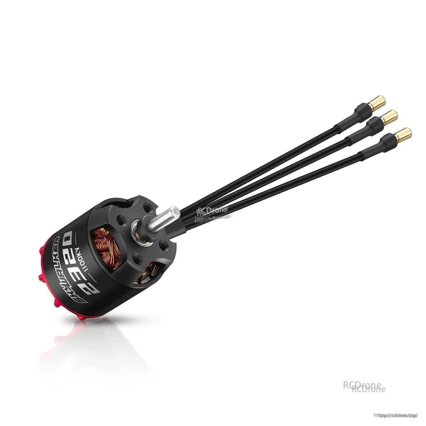 Hobbywing Skywalker 2320 SL brushless aircraft motor marked 1100KV with three lead wires and bullet connectors