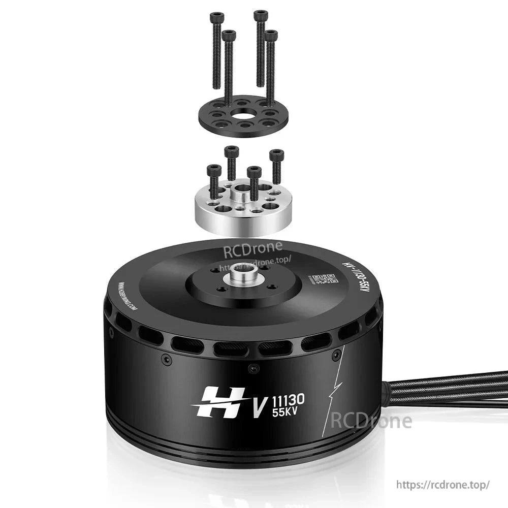 Hobbywing XRotor V11130 IPC Motor, Hobbywing XRotor V11130 55KV brushless motor with top mounting plate and screws for installation