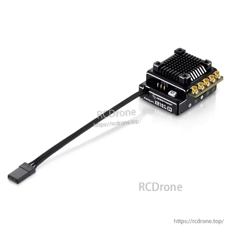 Hobbywing XeRun XR10 Pro brushless sensored ESC with finned heatsink, gold terminals and receiver lead