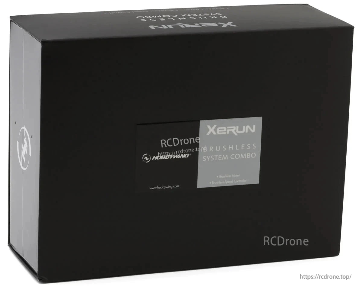 Hobbywing Xerun brushless system combo retail box with Xerun branding on the front label