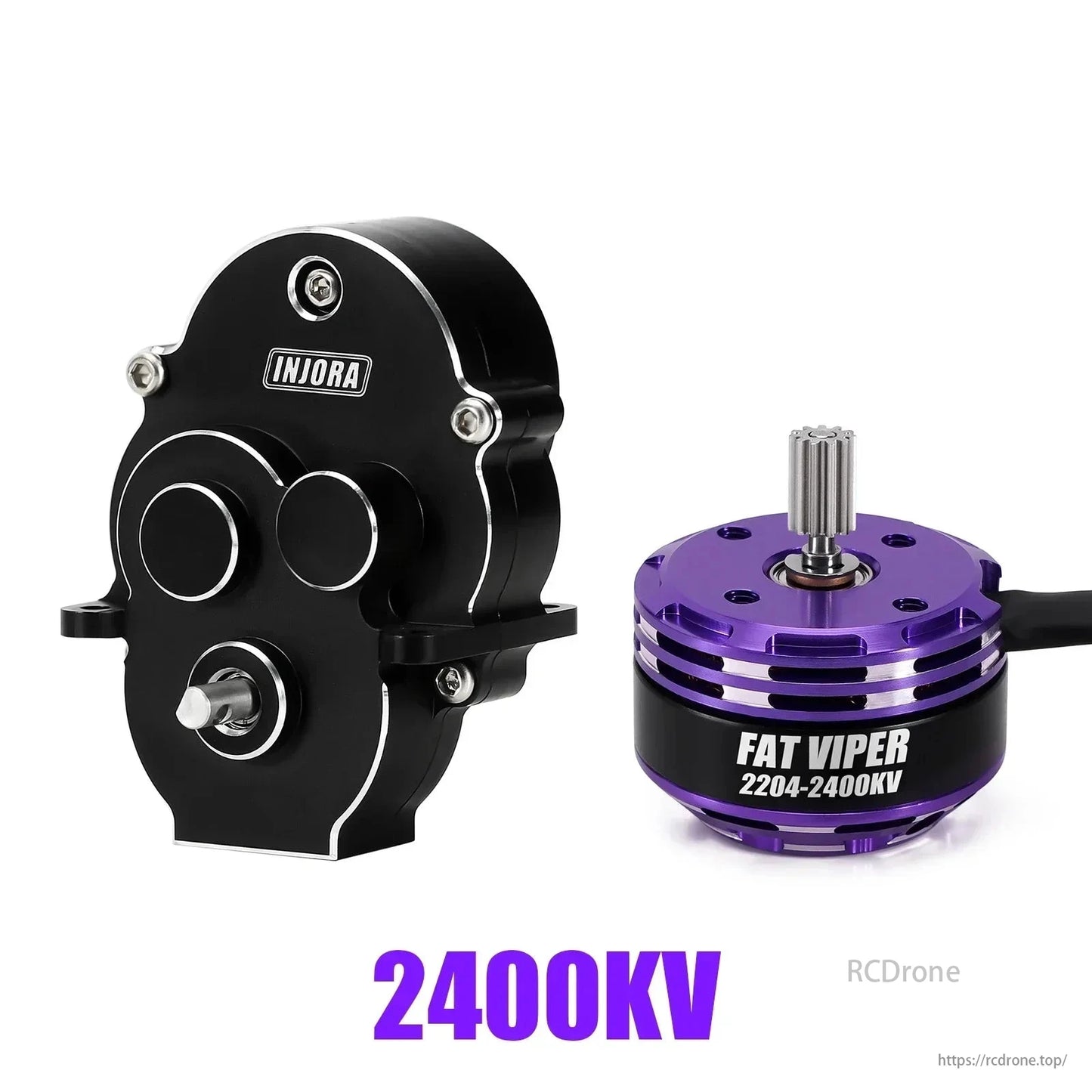 INJORA Fat Viper 2204 2400KV motor with transmission.
