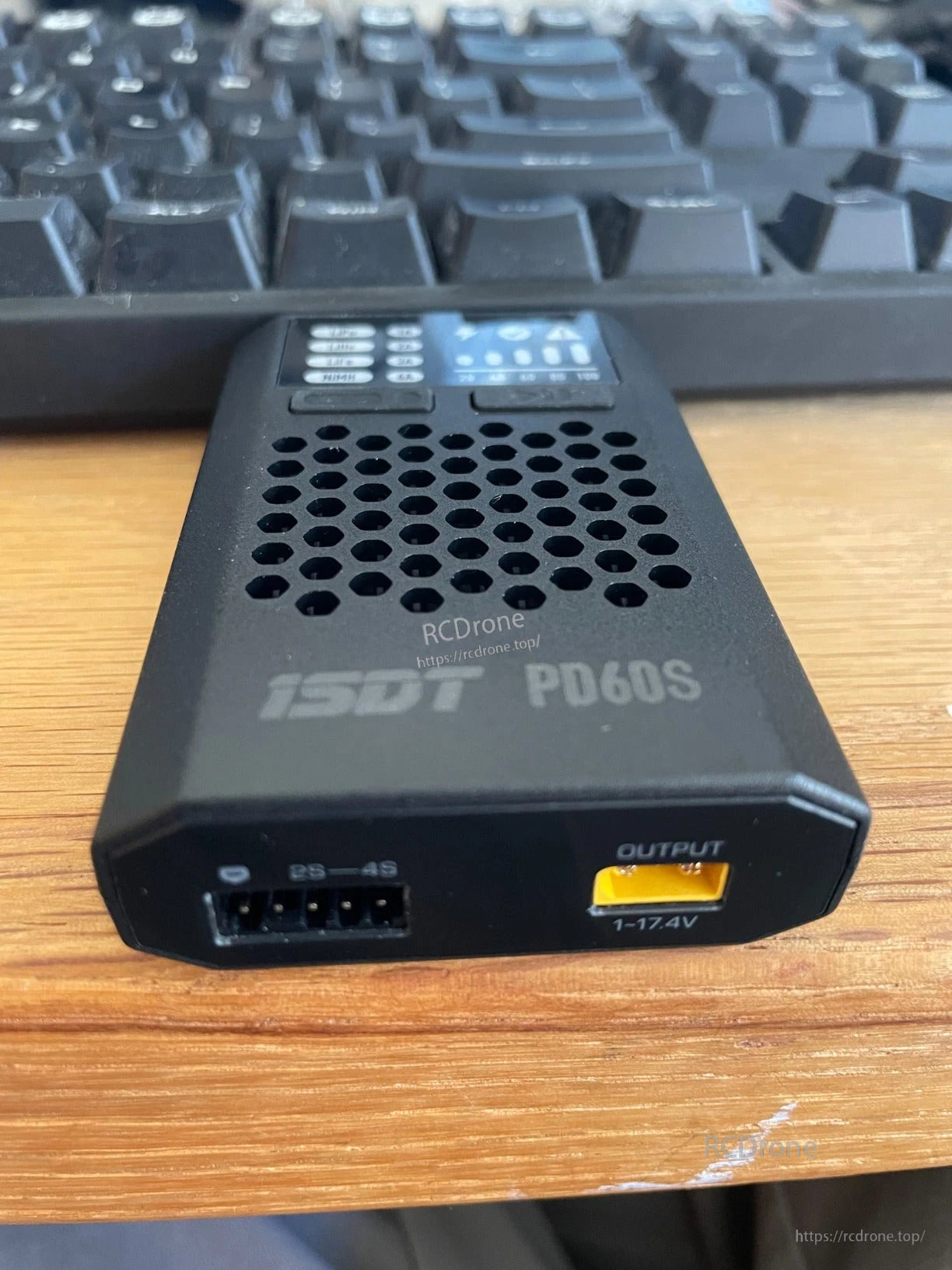 ISDT PD60S RC battery balance charger with XT60 output (1–17.4V) and 2S–4S balance port on front panel