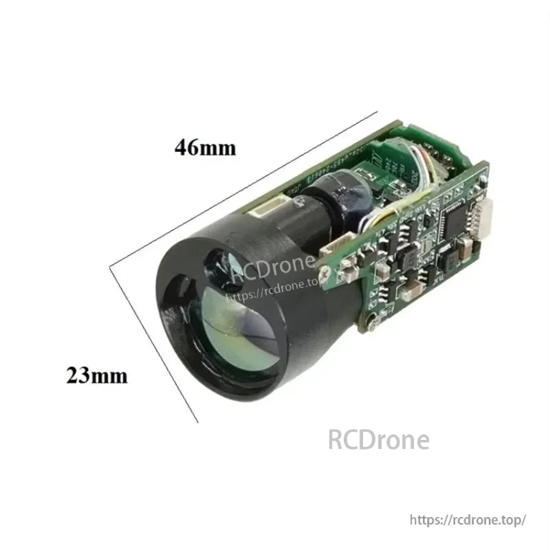 JRT Lidar Distance Sensor, JRT Lidar sensor with 905nm laser, measures 0.1m to 2000m range, operates on 3-5V, features UART-TTL interface for accurate distance detection.
