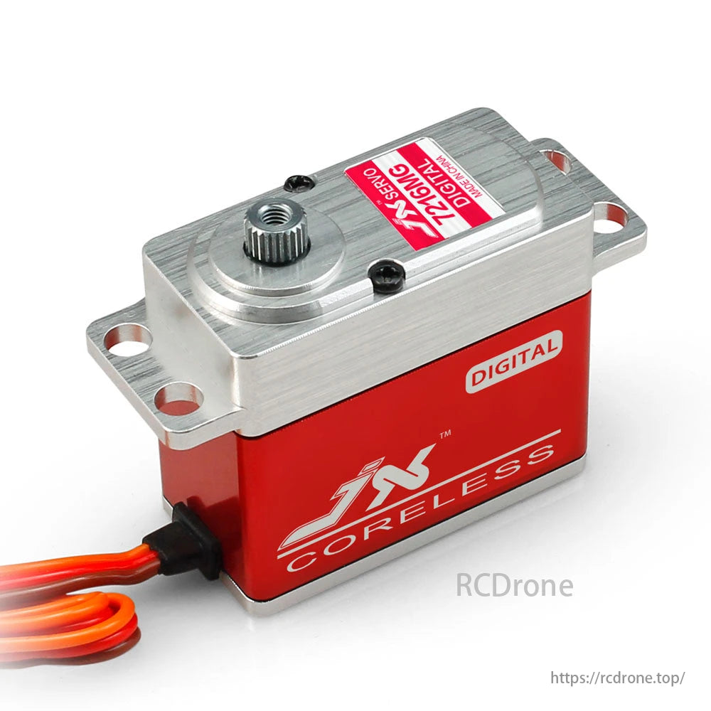 JX 서보 PDI-7216MG - 16KG 고정밀 메탈 기어 풀 CNC 알루미늄 쉘 구조 디지털 코어리스 스탠