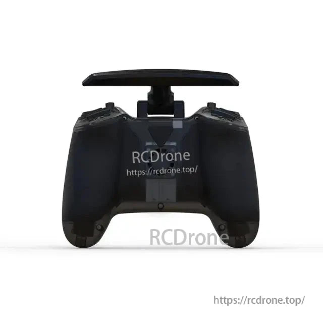 Black RC transmitter with OLED display and gimbals