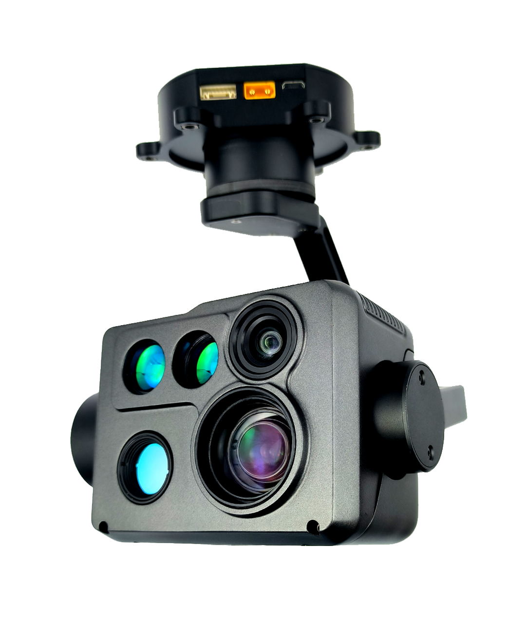 TOPOTEK KIT10C 4-Light Drone Gimbal - DUAL VISIBAL +640THERMAL+1800M LR FOUR LIGHT GIMBAL