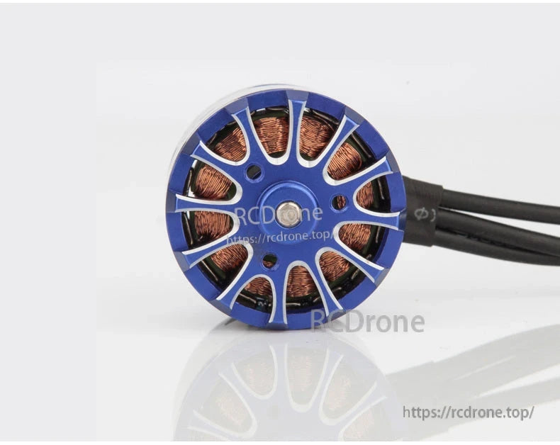 LDPOWER FA2814 880KV airplane brushless motor with blue open-frame bell and three lead wires