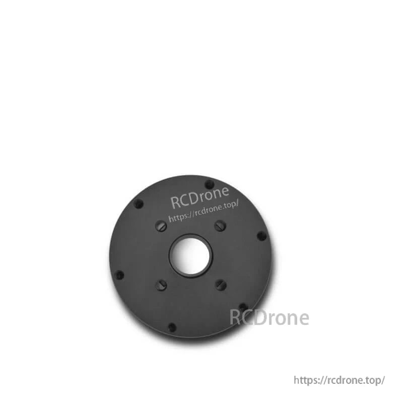 Rear face of servo motor with center bore and mounting screw holes pattern