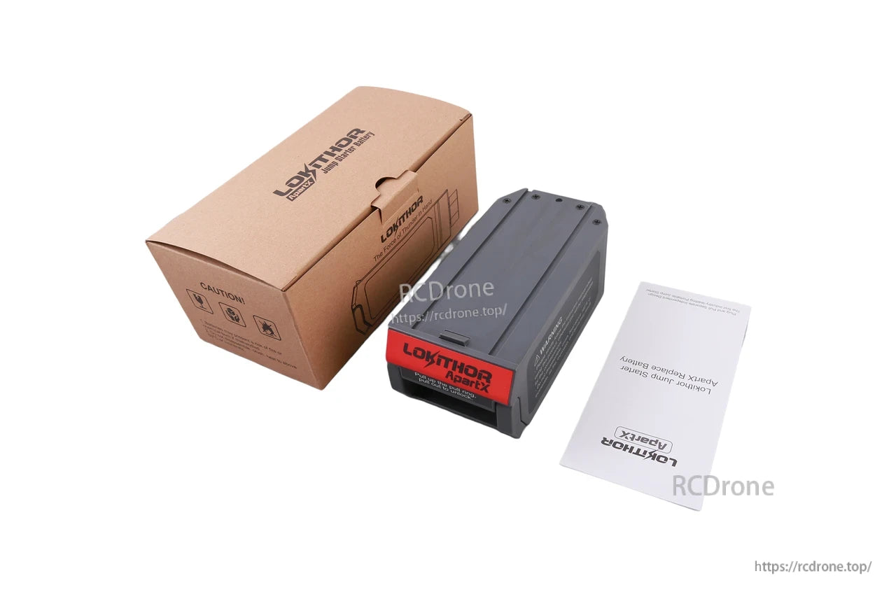 LOKITHOR LIFE 12V 2500A LiFe Jump Starter Battery, LOKITHOR 12V LiFe jump starter battery pack with retail box and user manual included