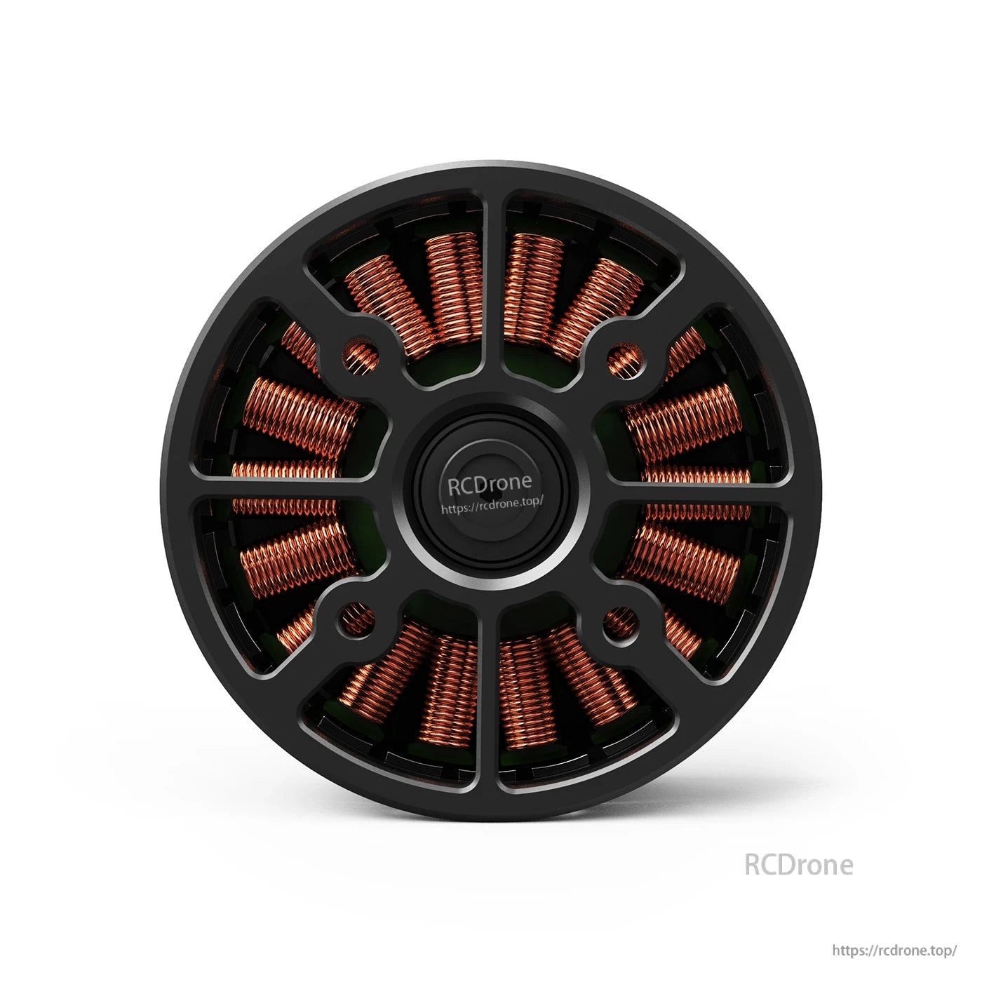 Top view of MAD 4008 IPE V1.0 drone motor with black bell housing and exposed copper windings