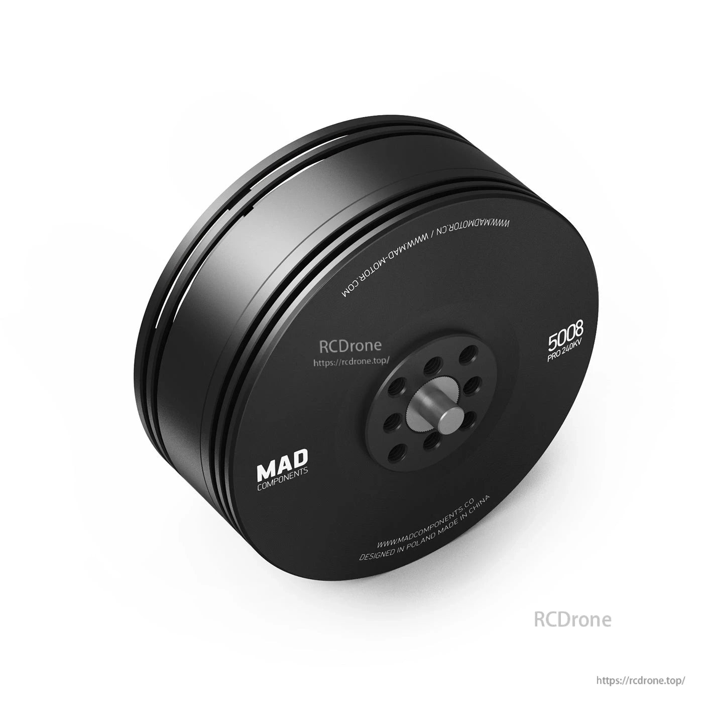 MAD Components 5008 PRO IPE drone motor, black cylindrical housing with central mounting hub and bolt pattern