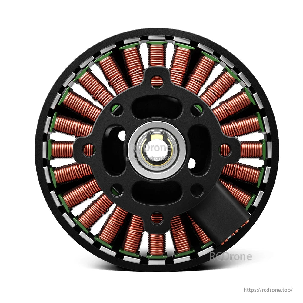 Top view of MAD 5010 EEE V2.0 brushless drone motor with copper windings, central bearing and mounting holes
