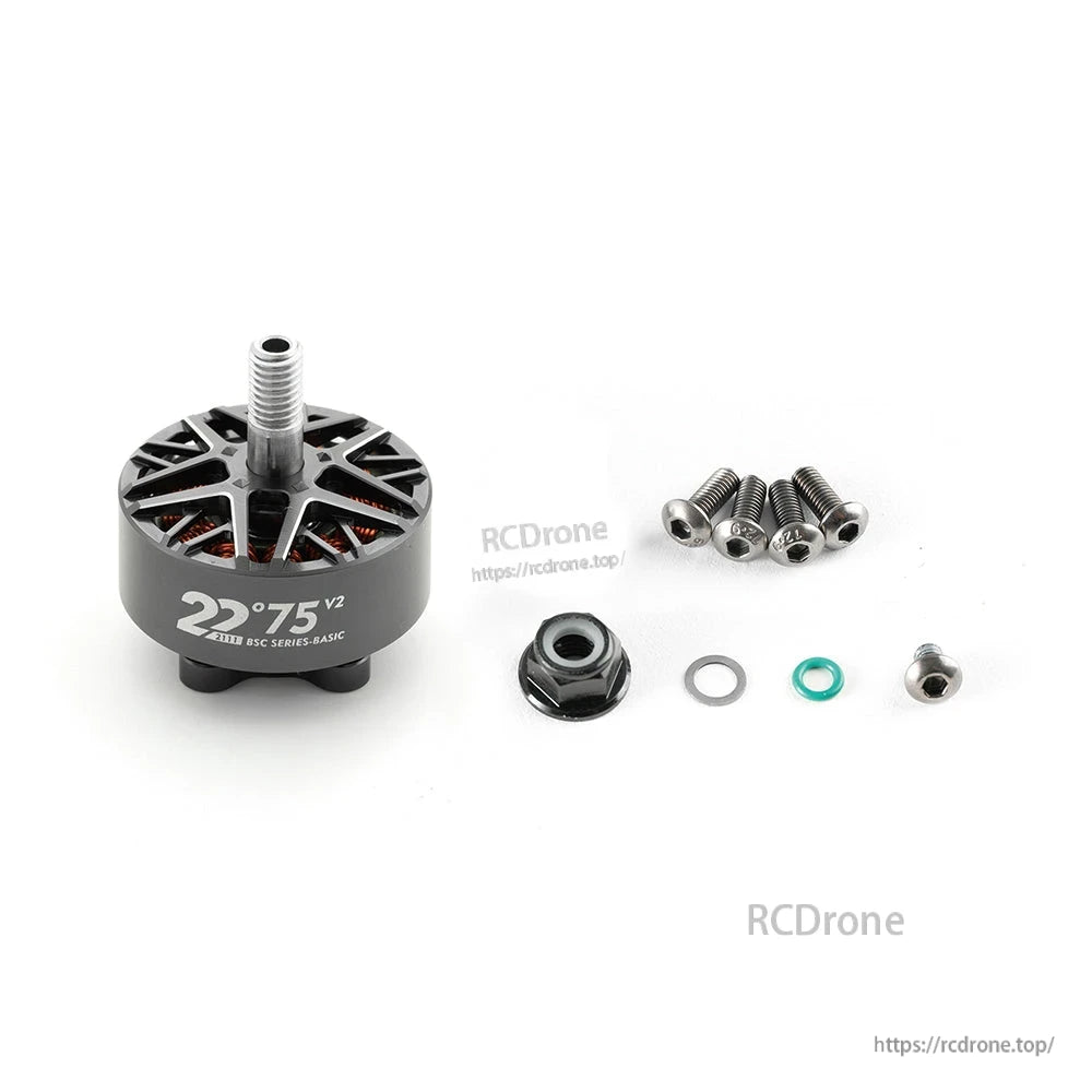 MAD BSC 2207.5 V2.0 FPV Drone Motor, MAD BSC 2207.5 V2 FPV drone brushless motor with included mounting screws, lock nut and washers