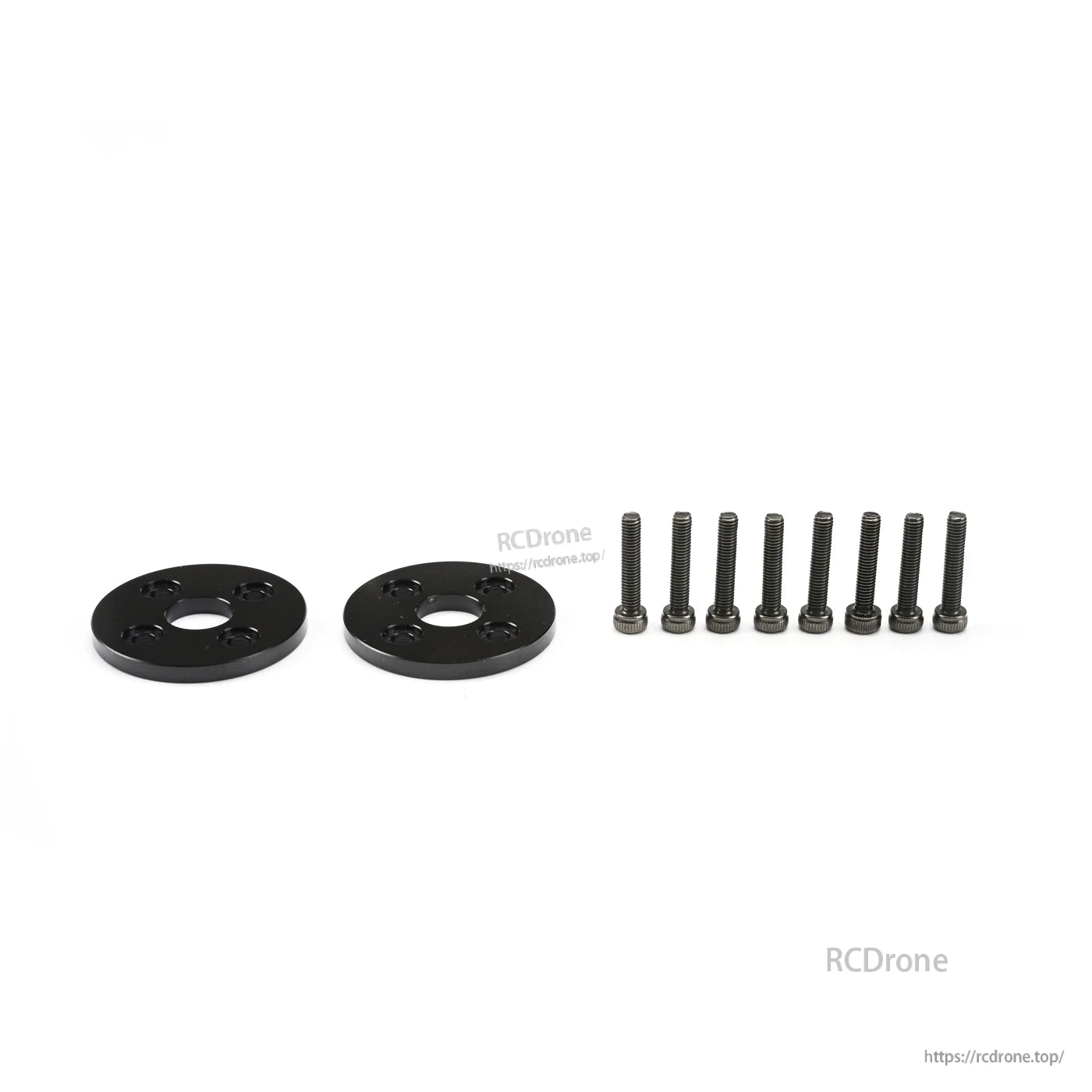 MAD CB2 PRO 30x10.5 in Carbon Fiber Propeller, Black propeller mounting hub plates with eight hex bolts for MAD CB2 PRO 30x10.5 carbon fiber propeller
