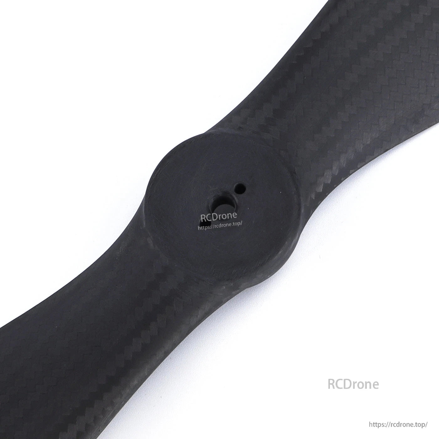 Close-up of MAD FLUXER VTOL carbon fiber propeller with two-blade design and center mounting hub
