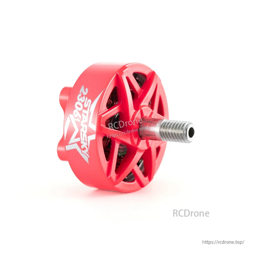 MAD KONKER Star Sky 2207/2306 FPV Drone Motor, Red MAD KONKER 2306 2400KV FPV drone brushless motor with threaded shaft and open bell design
