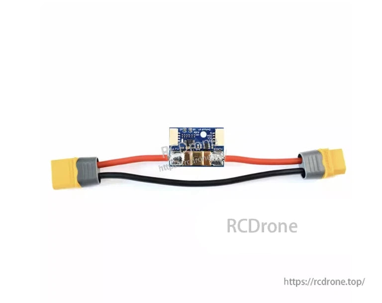MATEKSYS I2C-INA-BM I2C power monitor board inline with red/black leads and XT60 connectors