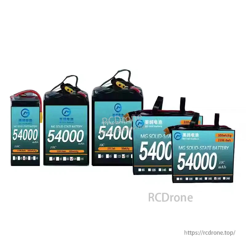 MG UAV Solid-State Lipo Battery, MG Solid-State Battery offers high energy density, 54000mAh capacity, 10C discharge, 22.2V–88.8V output, durable design, ideal for drones and RC aircraft needing long runtime and reliable power.