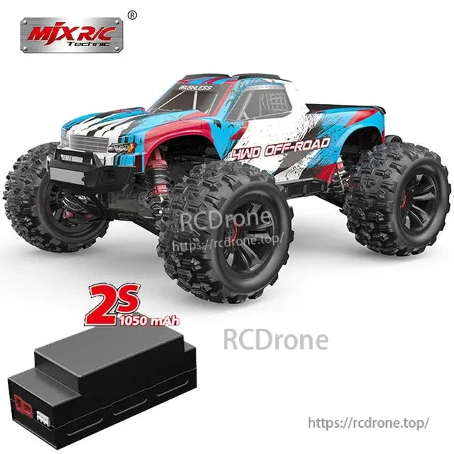 MJX Hyper Go 1/16 Brushless RC Car, MJX RC 4WD off-road brushless car with 2S 1050mAh battery and 2.4G remote control for high-performance remote driving.