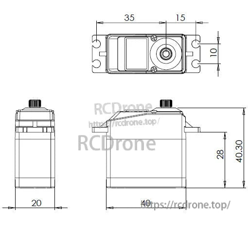 MKS HBL665 High Voltage Brushless Digital Servo Motor for RC Helicopter Cyclic, 6.0-8.4V