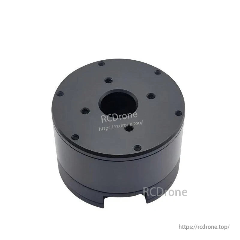 Top mounting plate close-up of cylindrical motor housing with center opening and bolt pattern (watermarked)