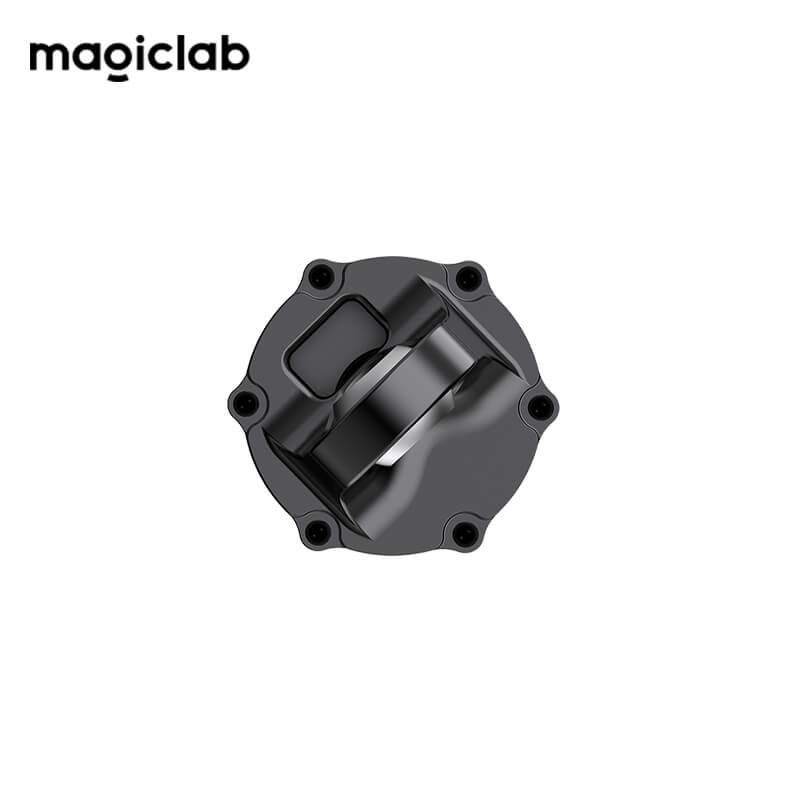 MagicLab-branded end cap view showing mounting bracket and hex-screw bolt pattern