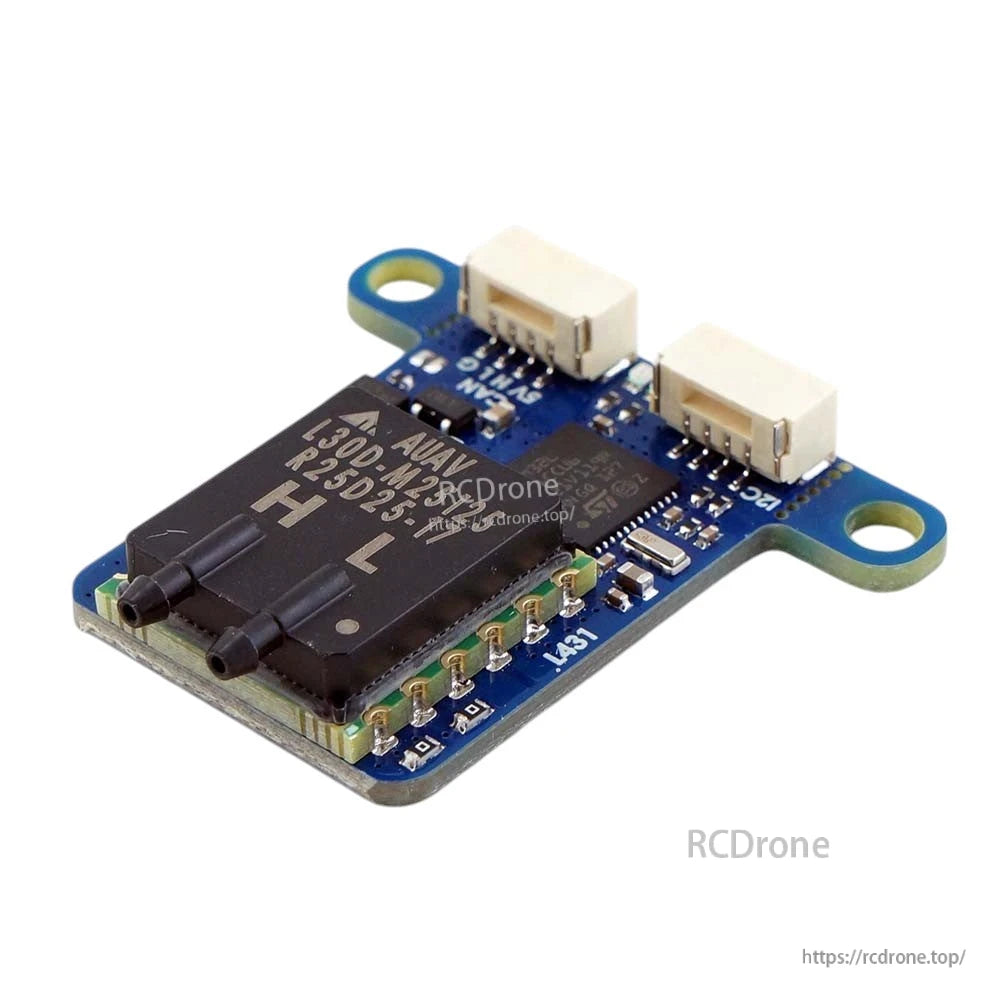 MatekSys ASPD-AUAV digital airspeed sensor board with dual pressure ports and two JST connectors