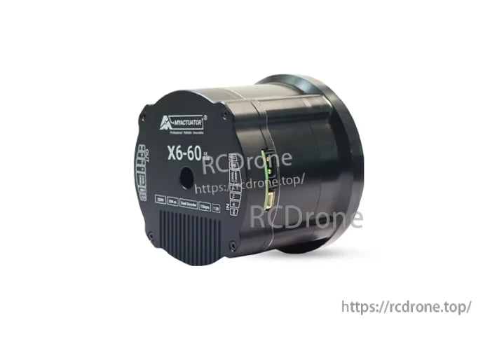 The MyActuator X6-60 is a high-precision servo motor with 320W power, 20N·m torque, 60N·m peak torque, 48V voltage, and EtherCAT/CAN BUS communication.