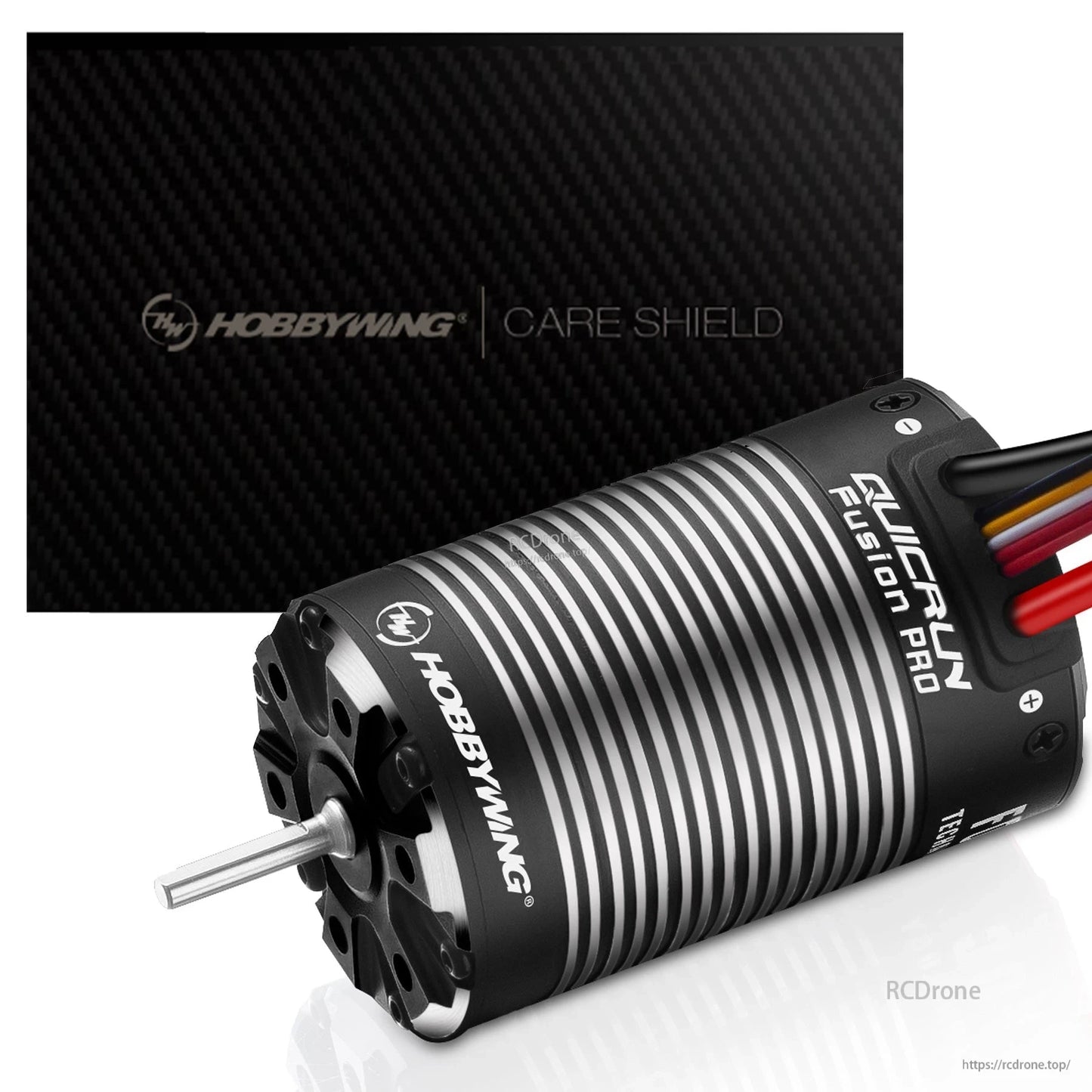 QUICRUN Fusion Pro 10en RC Car Power System, Hobbywing QUICRUN Fusion Pro RC car power system motor with finned aluminum can and integrated wires