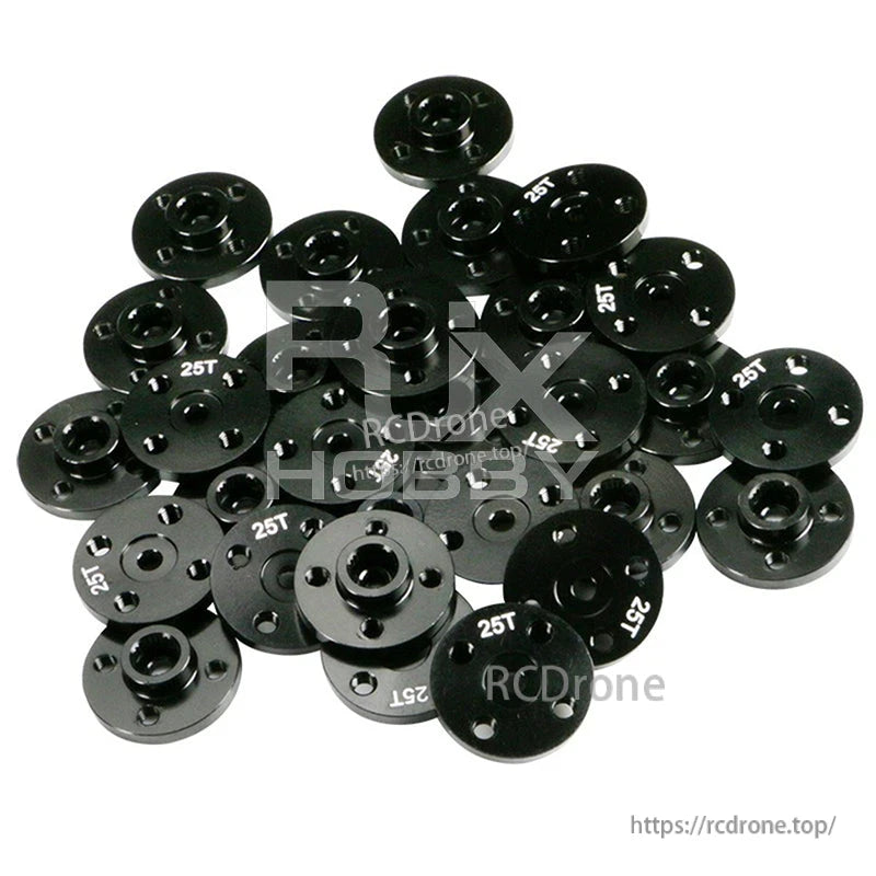 RJX Small Disc 25T Metal Servo Horn Rudder Disk for MG995 MG996 Standard Servo, M3, Ø20/Ø14/Ø9