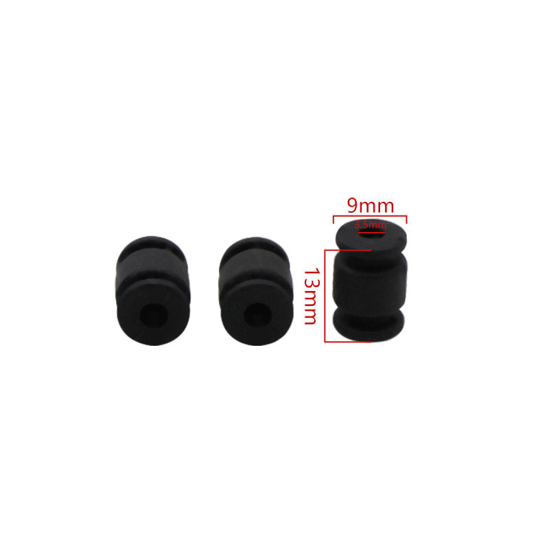 RJX 50pcs Damping Balls AV Shock Absorber Ball Damper Anti-Vibration Balls, Black, 3 Sizes