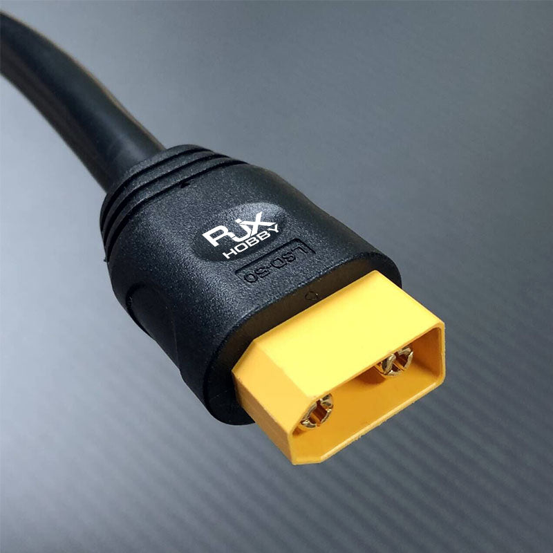RJX XT90H Male Plug Power Cord LSD-50 80cm, 50A DC 500V, Brass Gold-Plated Connector w/ Fixed Seat