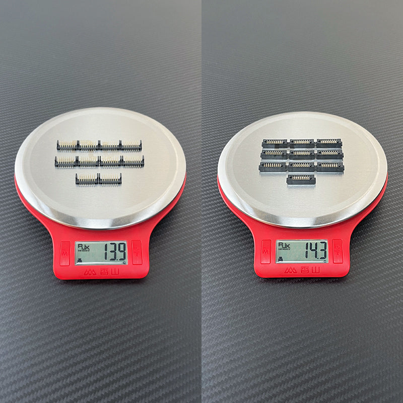 RJX Zestaw 5 par 8-pinowych złączy do baterii laptopa 2,0 mm (żeńskie + męskie z wygiętymi nóżkami 180°)