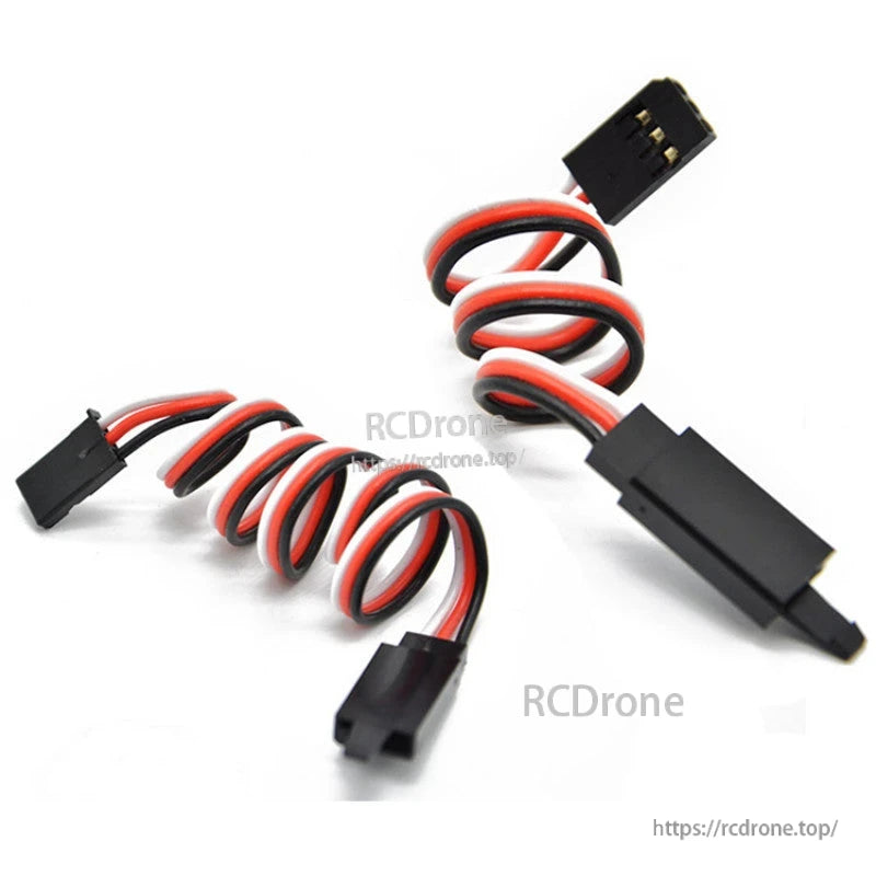 RJXHOBBY 60-Core Copper Servo Extension Cable, RC servo extension cable with 3-pin male and female connectors and red, white, and black wires