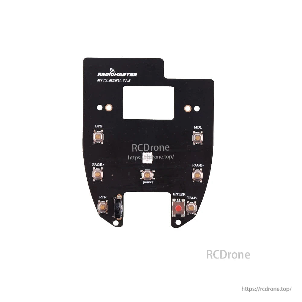 RadioMaster MT12 Surface Radio Keyboard Accessory PCB with SYS, MDL, PAGE, RTN, ENTER and power buttons