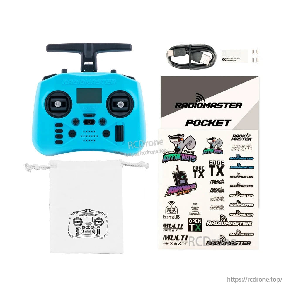 RadioMaster Pocket Crush (M2) ELRS 2.4GHz EdgeTX Hall Gimbal RC Radio Controller with Nano Module Bay