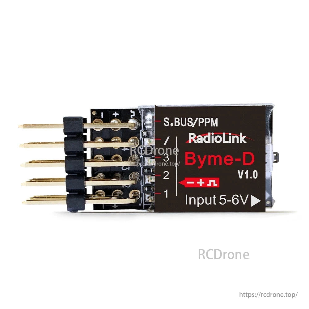 RadioLink Byme-D Mini Flight Controller, RadioLink Byme-D Mini flight controller for delta wing aircraft supports SBUS/PPM, has 3 modes, weighs 4.5g, and includes a 3-axis gyro.