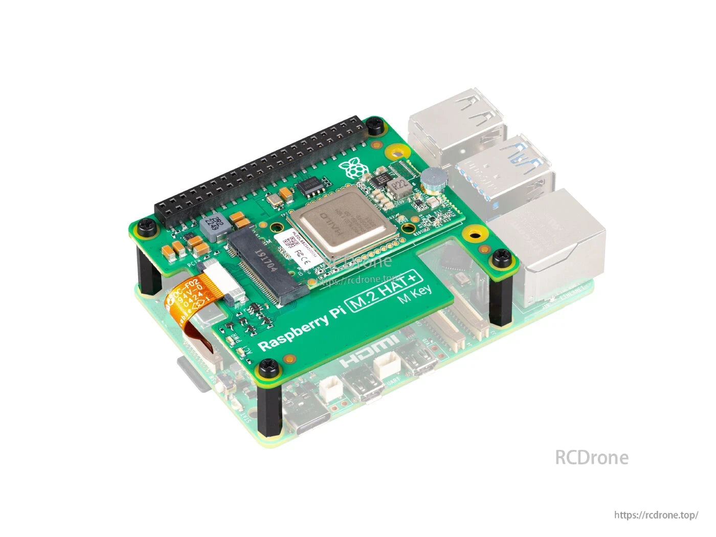 Raspberry Pi M.2 HAT+ with Hailo AI Acceleration