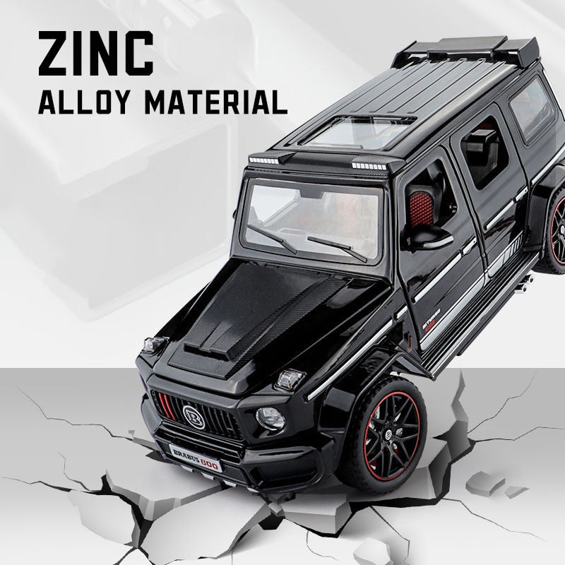 1:24 Mercedes Benz BRABUS G800 High Simulation Diecast Metal Alloy Model car - Sound Light Pull Back Collection Kids Toy Gift