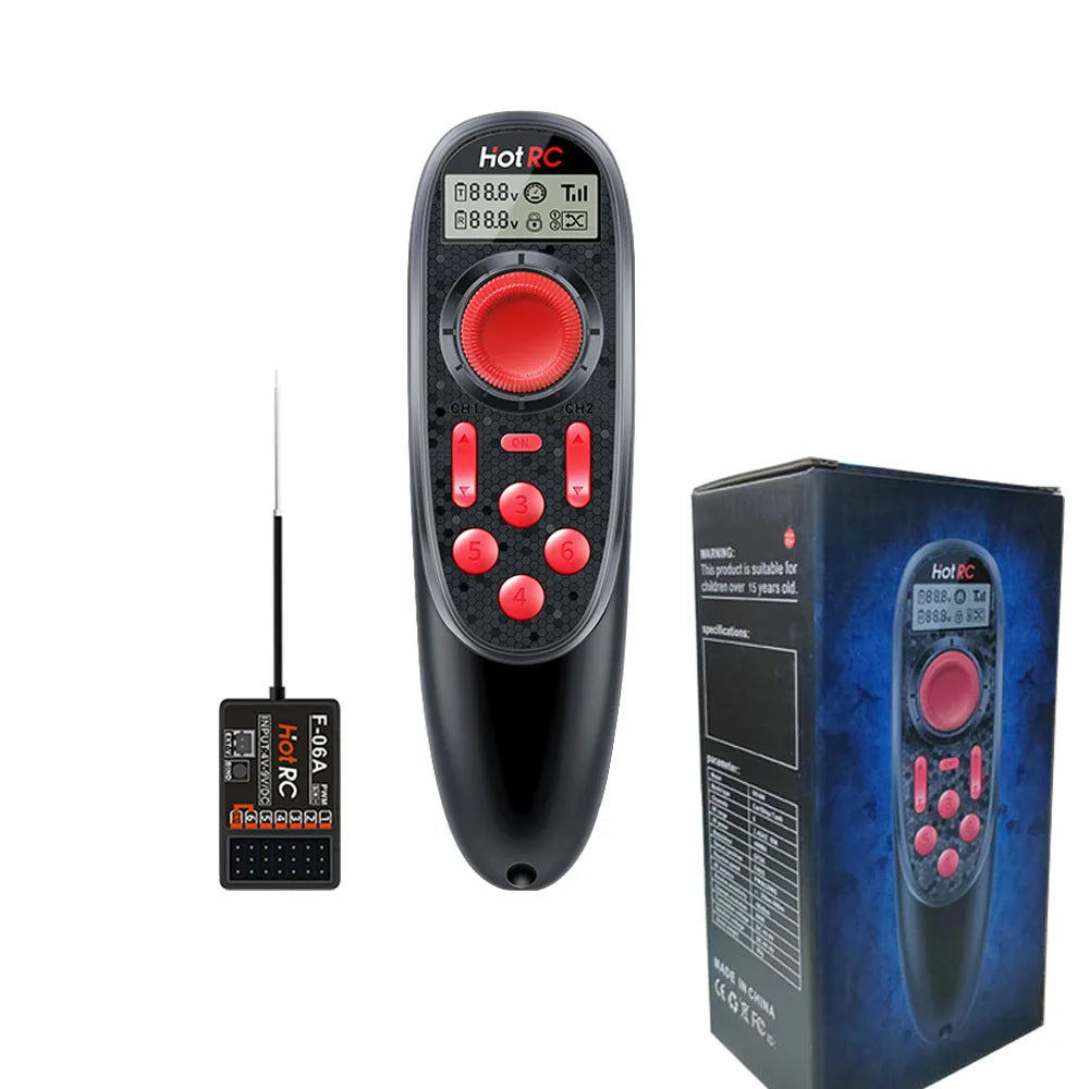 HOTRC DS-650 6CH 2.4G système Radio émetteur écran couleur télécommande F-06A F-06AT récepteur