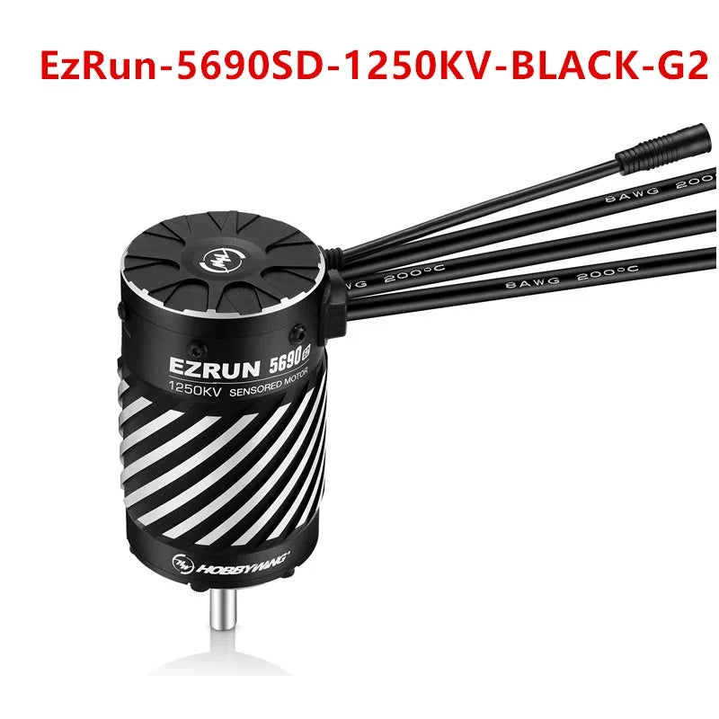 Hobbywing EzRun MAX6 G2, EzRun-S690SD-1250KV-BLACK-G2