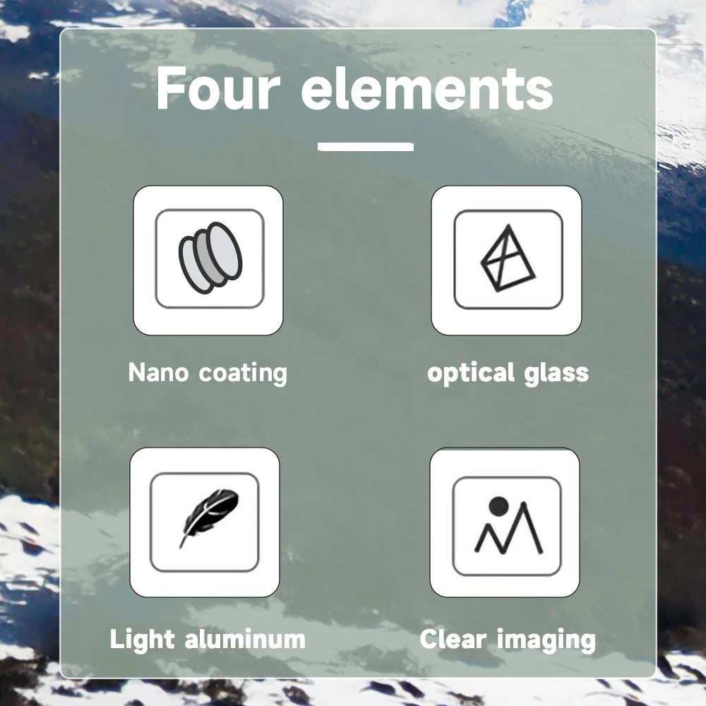 Four elements Nano coating optical glass Light aluminum Clear
